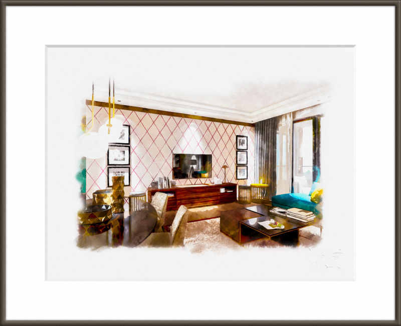 Watercolor Interiors Serie Watercolor Interiors- Visual solutions by VISUALAND.it