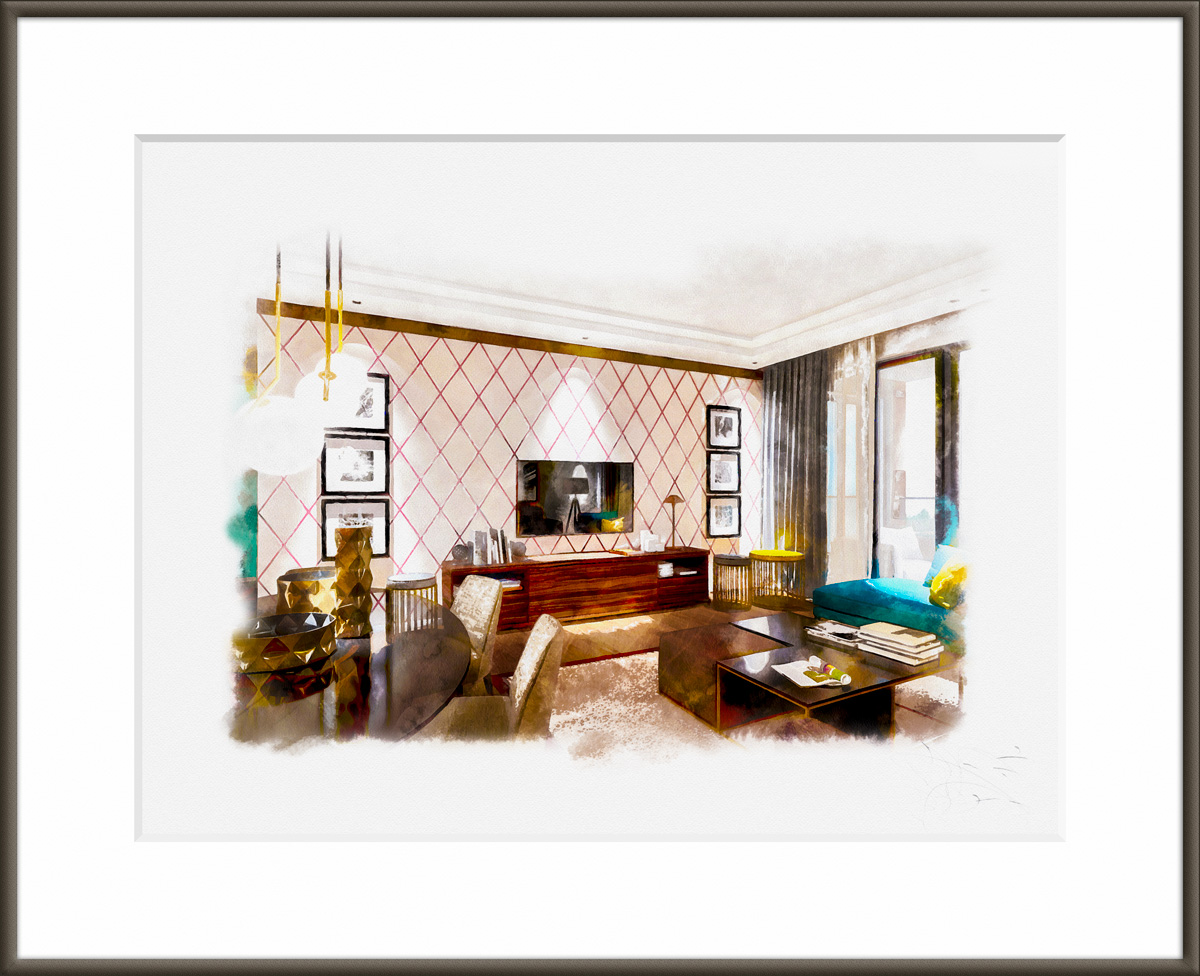 Watercolor Interiors Serie Watercolor Interiors- Visual solutions by VISUALAND.it